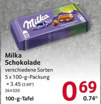 Selgros Milka Schokolade 5*100g Angebot