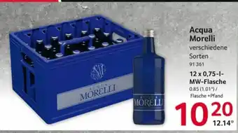 Selgros Acqua Morelli 12*750ml Angebot