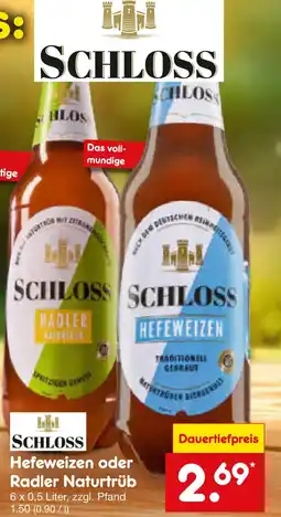 Netto Marken-Discount Schloss Hefeweizen oder Radler Naturtrüb Angebot