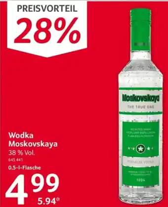 Selgros Wodka Moskovskaya 500ml Angebot