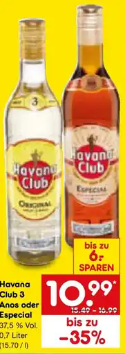 Netto Marken-Discount Havana Club 3 Anos oder Especial Angebot