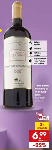 Netto Marken-Discount Torre Santa Primitivo di Manduria DOC Angebot