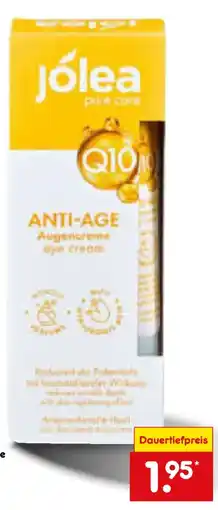 Netto Marken-Discount jólea pure care Q10 ANTI-AGE Augencreme eye cream Angebot