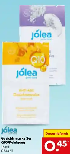 Netto Marken-Discount jólea Gesichtsmaske 2er Q10/Reinigung Angebot