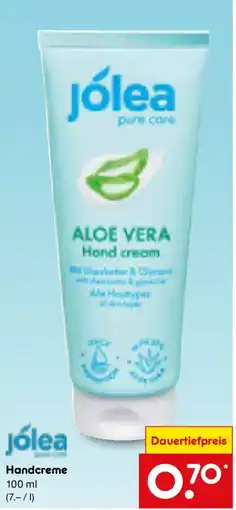 Netto Marken-Discount jólea Handcreme Angebot