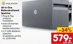 Netto Marken-Discount SOLAKON All-in-One Balkonkraftwerk Speicher Angebot