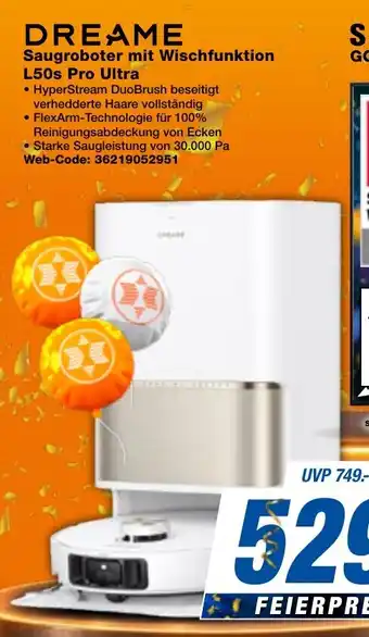 DREAME Saugroboter mit Wischfunktion L50s Pro Ultra