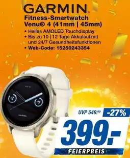 expert Techno Land GARMIN Fitness-Smartwatch Venu 4 (41mm | 45mm) Angebot