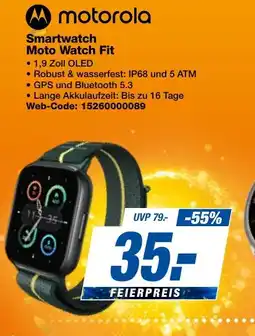 expert Techno Land motorola Smartwatch Moto Watch Fit Angebot