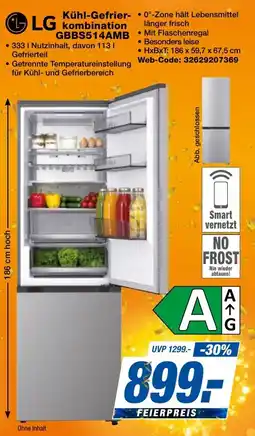 expert Techno Land LG Kühl-Gefrierkombination GBBS514AMB Angebot