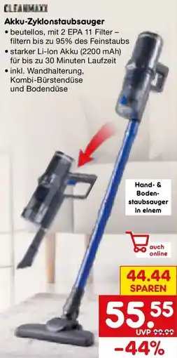 Netto Marken-Discount Akku-Zyklonstaubsauger Angebot