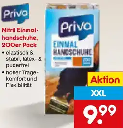 Netto Marken-Discount Priva Nitril Einmal-handschuhe Angebot
