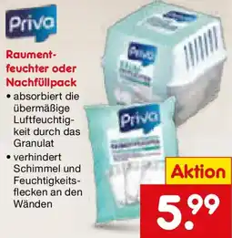 Netto Marken-Discount Priva Raumentfeuchter oder Nachfüllpack Angebot