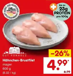Netto Marken-Discount GUT PONHOLZ Hähnchen-Brustfilet Angebot