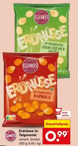 Netto Marken-Discount CLARKYS Erdnüsse im Teigmantel Angebot