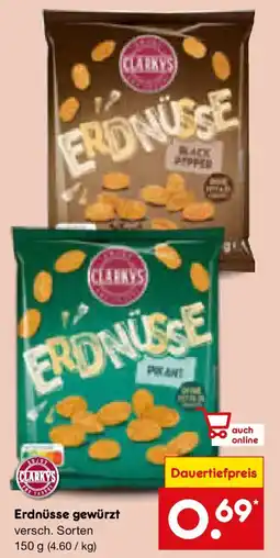 Netto Marken-Discount Clarkys Erdnüsse gewürzt Angebot