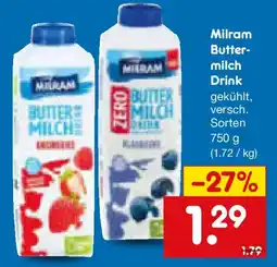 Netto Marken-Discount Milram Butter-milch Drink Angebot