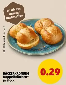 PENNY BÄCKERKRÖNUNG Doppelbrötchen Angebot