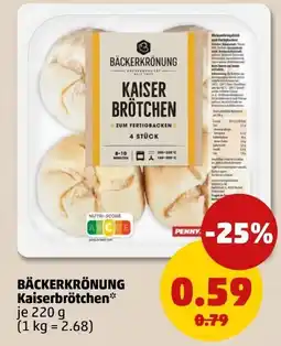 PENNY BÄCKERKRÖNUNG Kaiserbrötchen Angebot