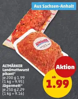 PENNY ALTMÄRKER Landmettwurst pikant Angebot