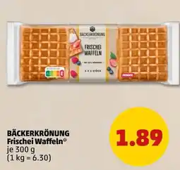 PENNY BÄCKERKRÖNUNG Frischei Waffeln Angebot