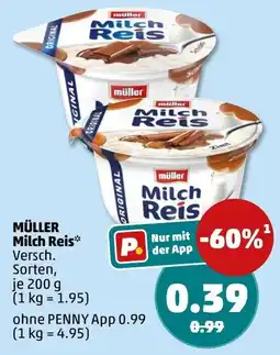 PENNY MÜLLER Milch Reis Angebot