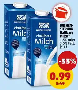 PENNY WEIHENSTEPHAN Haltbare Milch Angebot