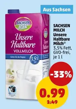 PENNY SACHSEN Milch Unsere Haltbare Vollmilch Angebot