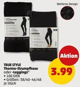PENNY TRUE STYLE Thermo-Strumpfhose oder -Leggings* Angebot