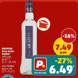 PENNY ARAPOW Pure Grain Vodka Angebot