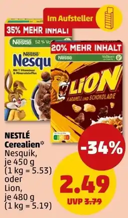 PENNY Nestlé Cerealien Nesquik oder Lion Angebot