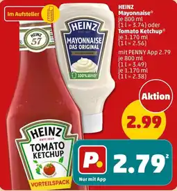 PENNY HEINZ Mayonnaise* oder Tomato Ketchup* Angebot