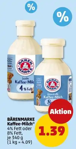 PENNY BÄRENMARKE Kaffee-Milch Angebot