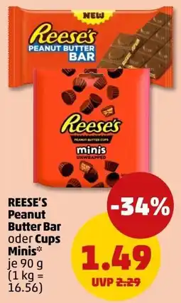 PENNY Reese's Peanut Butter Bar oder Cups Minis Angebot