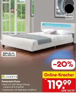 Netto Marken-Discount JUSKYS Polsterbett Paris Angebot