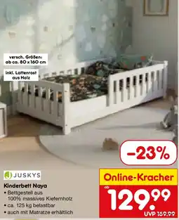 Netto Marken-Discount JUSKYS Kinderbett Naya Angebot