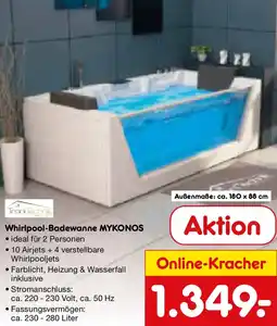 Netto Marken-Discount Whirlpool-Badewanne MYKONOS Angebot