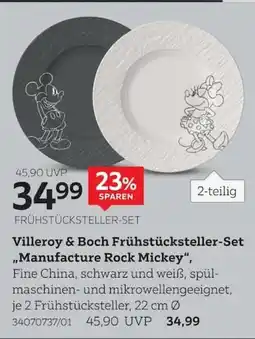 XXXLutz Villeroy & Boch Frühstücksteller-Set "Manufacture Rock Mickey" Angebot