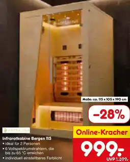 Netto Marken-Discount ARTSAUNA Infrarotkabine Bergen 115 Angebot
