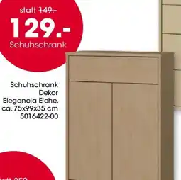 Möbel Martin Schuhsschrank Dekor Elegancia Eiche Angebot