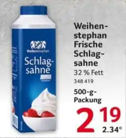 Selgros Weihenstephan Frische Schlagsahne Angebot