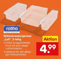 Netto Marken-Discount rotho Kühlschrankorganizer „Loft“, 3-teilig Angebot