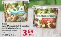 Selgros Kluth Nuss-Mix geröstet & gesalzen oder Studentenfutter Angebot