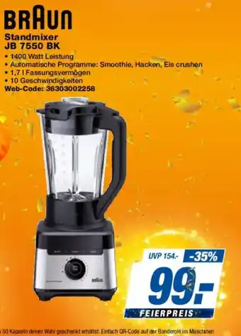 BRAUN Standmixer JB 7550 BK