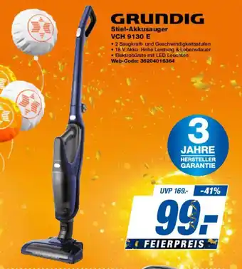 GRUNDIG Stiel-Akkusauger VCH 9130 E