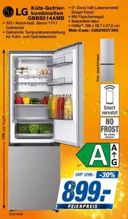 Expert LG Kühl-Gefrier-kombination GBBS514AMB Angebot