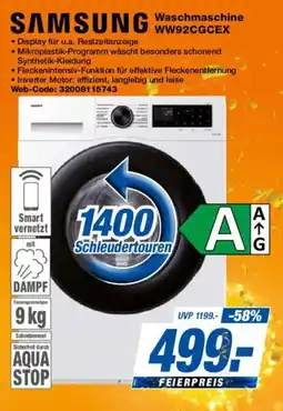 Expert Samsung Waschmaschine WW92CGCEx Angebot