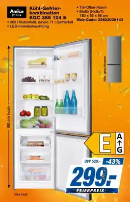Expert Amica Kühl-Gefrier-kombination KGC 388 104 E Angebot