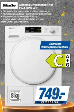 Expert Miele Wärmepumpentrockner TWA 520 WP Angebot
