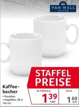 Selgros Van Well Design Kaffee-becher Angebot